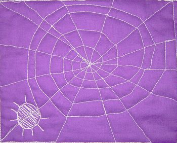 spinnenweb in een quilt